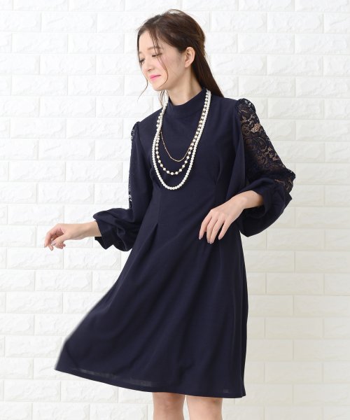 レースバルーン袖ハイネックミモレ丈ワンピース ドレス レースレディース Lace Ladies Magaseek レースバルーン袖ハイネックミモレ丈ワンピース ドレス レースレディース Lace Ladies Magaseek
