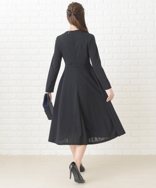 セール 10 Off シンプル長袖フォーマルミモレ丈ワンピース ドレス レースレディース Lace Ladies Magaseek