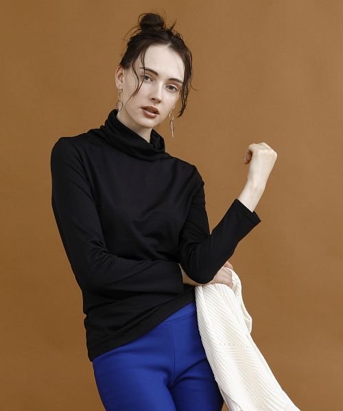 裏起毛タートルネックヒートカットソー 裏起毛 あったか カットソー インナー レディース 発熱 無地 タートルネック 裏フリース 大きいサイズ Aimoha アイモハ Aimoha Magaseek