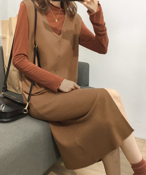 セール ベストワンピース レディース 重ね着 ニットワンピース ノースリーブワンピース 前ボタン付き ゆったり ミニミニストア Miniministore Magaseek セール ベストワンピース レディース 重ね着 ニットワンピース ノースリーブワンピース 前ボタン付き ゆったり ミニミニストア Miniministore Magaseek