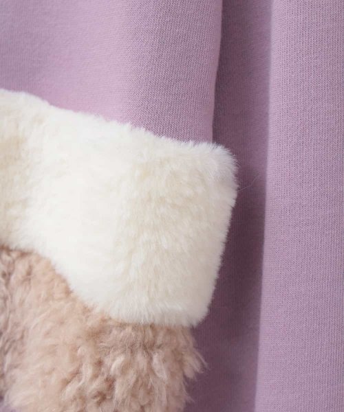 セール 140 150 袖ファー裏毛トレーナーワンピース アー ヴェ ヴェキッズ A V V Kid S Magaseek