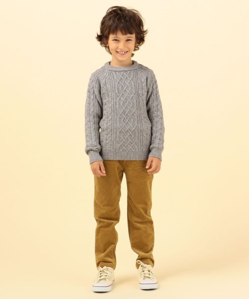 SHIPS KIDS(シップスキッズ)/SHIPS KIDS:〈洗濯機可能〉アラン シルキーニット(100～130cm)/img01