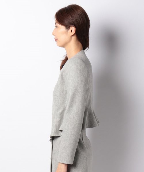 MISS J(ミス　ジェイ)/【セットアップ対応】ストレッチツィード　裾フレアージャケット/img01