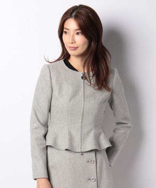 MISS J(ミス　ジェイ)/【セットアップ対応】ストレッチツィード　裾フレアージャケット/img06