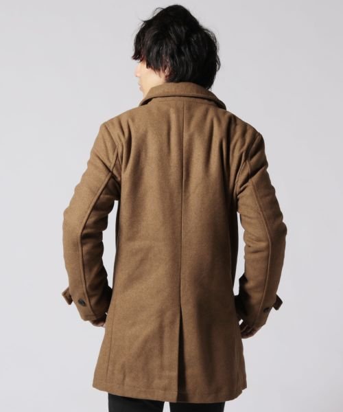 THE CASUAL(ザ　カジュアル)/(スプ) SPU WOOL/700G/30％ メルトンフードJKT(中綿THERMOLITE)ショートステンカラーコート/img19