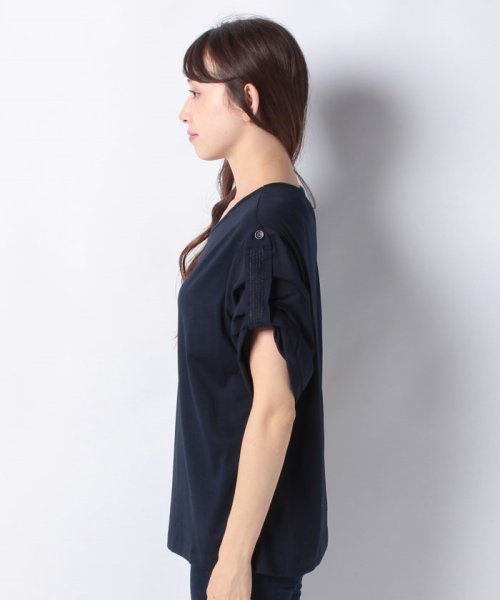 BENETTON (women)(ベネトン（レディース）)/配色ロールアップスリーブオーバーサイズTシャツ・カットソー/img36