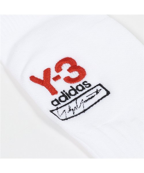 Y-3(ワイスリー)/adidas アディダス YOHJI YAMAMOTO FH9274 LOGO SOCK リブ ハイソックス 靴下 ロゴ刺繍 WHITE メンズ/img02