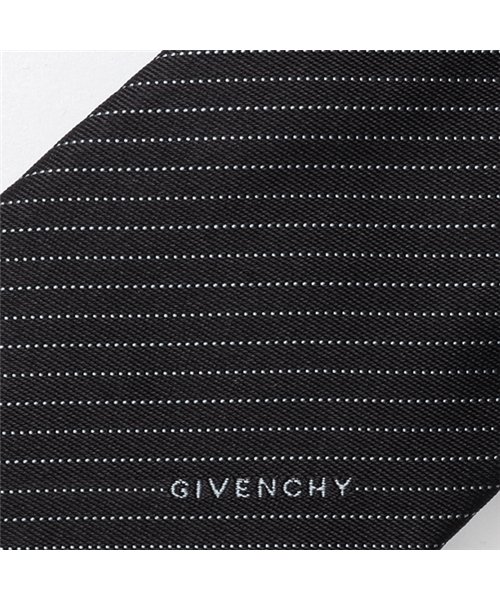 GIVENCHY(ジバンシィ)/J2631 3 イタリア製 シルク ネクタイ ストライプ ナロータイ ブラック メンズ/img01