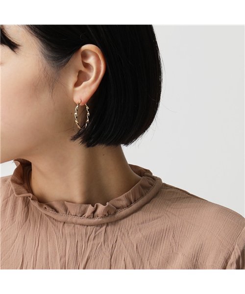 LOUISE DAMAS(ルイーズダマス)/LD ESM 3 Esmeralda エスメラルダ Large twisted hoop earrings ピアス フープ ゴールド レディース/img01