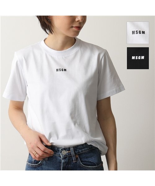 MSGM(MSGM)/MDM100 半袖 Tシャツ カットソー クルーネック 丸首 ちびロゴ カラー2色 レディース/img01