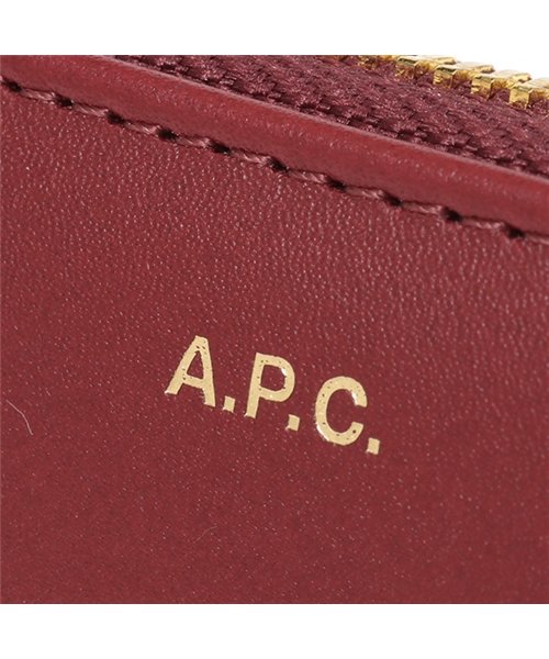 A.P.C.(アーペーセー)/PXAWV F63326 compact maria GAI レザー コイン&カードケース 二つ折り財布 ミニ財布 GRENAT レディース/img04