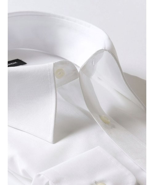 GRAND-BACK(グランバック)/【大きいサイズ】グランバック/GRAND－BACK　綿100%形態安定レギュラーカラー長袖ビジネスドレスシャツワイシャツ 白無地/img01