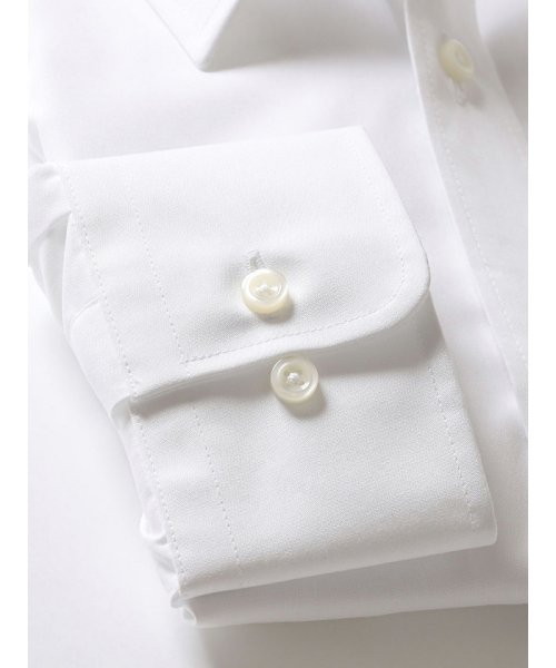 GRAND-BACK(グランバック)/【大きいサイズ】グランバック/GRAND－BACK　綿100%形態安定レギュラーカラー長袖ビジネスドレスシャツワイシャツ 白無地/img02