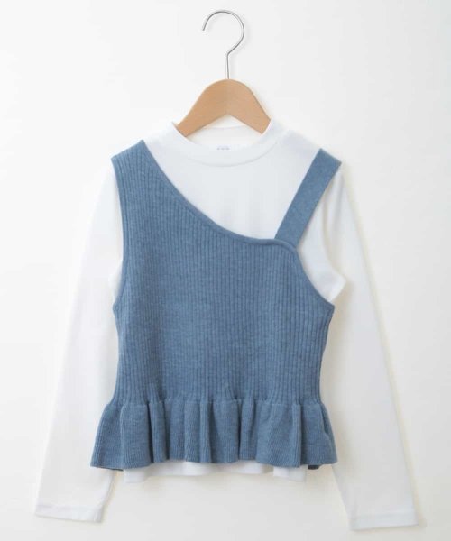 a.v.v(KID'S)(アー・ヴェ・ヴェキッズ)/[100－130]アシンメトリーニットベストセット[WEB限定サイズ]/img02