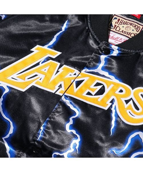 Mitchell＆Ness(Mitchell＆Ness)/ミッチェルアンドネス ライトニング サテンジャケット/ロサンゼルス レイカーズ/img03