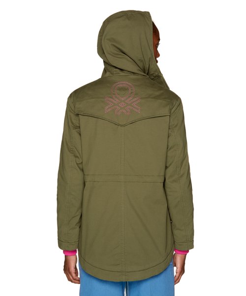 セール 配色ブランドロゴモッズコート ベネトン レディース Benetton Women Magaseek