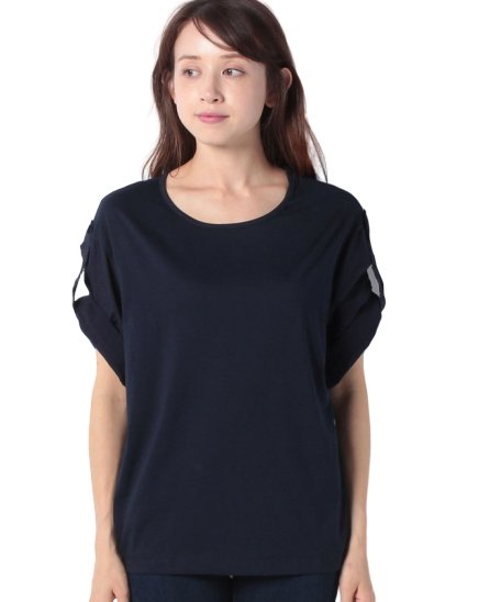 BENETTON (women)(ベネトン（レディース）)/配色ロールアップスリーブオーバーサイズTシャツ・カットソー/img35