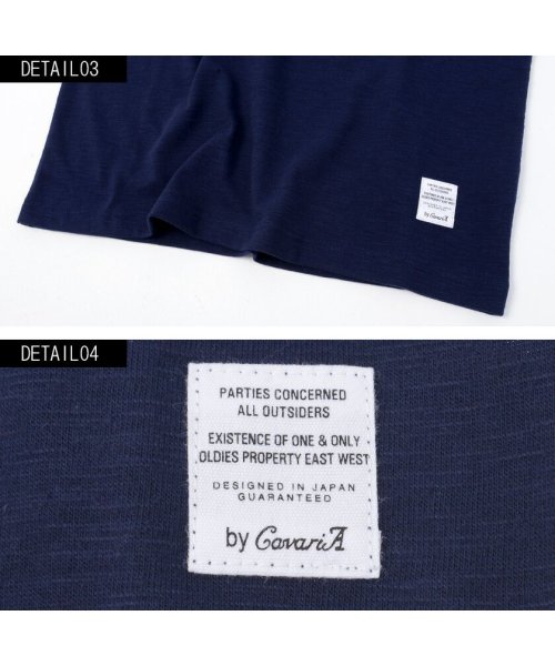 CavariA(キャバリア)/CavariA スラブ天竺キーネック長袖Tシャツ メンズ 長袖 無地 ロンt 長袖Tシャツ シンプル トップス ブランド 黒 白 紺 ブラック ホワイト グレー/img08