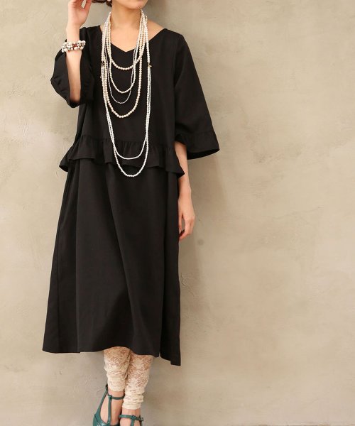 Somariお呼ばれフリルデザインワンピース オシャレウォーカー Osharewalker Magaseek