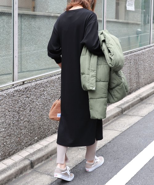 セール ミニ裏毛長袖スウェットワンピース アンドミー And Me Magaseek