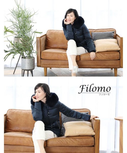 Filomo(フィローモ)/[Filomo]ダウンコートレディースフォックスファーフード付き/img06