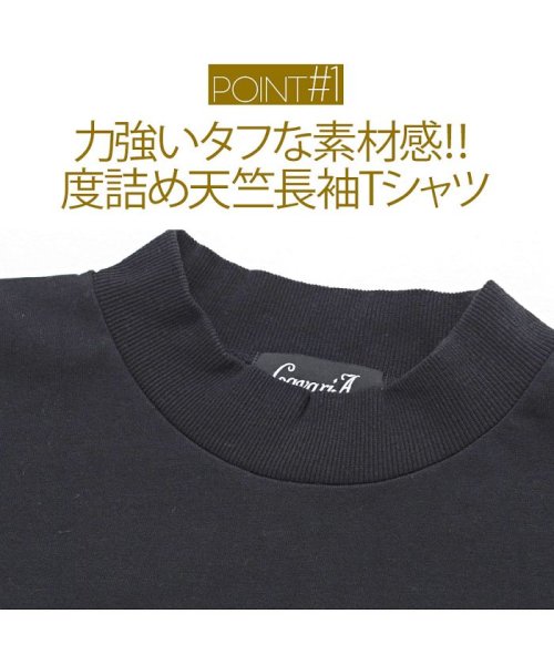 CavariA(キャバリア)/CavariA【キャバリア】度詰め天竺モックネック長袖Tシャツ/img22