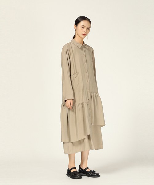 ロングワイシャツワンピース ポケット付き Aimoha アイモハ Aimoha Magaseek