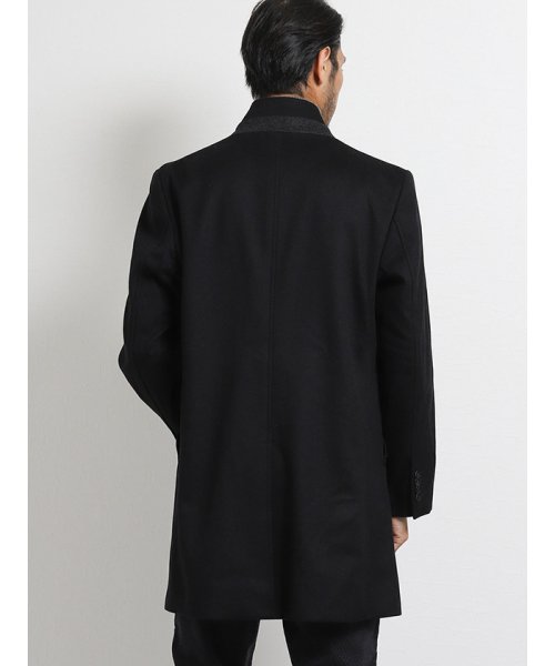 レノマ オム/renoma HOMME　カシミアアンゴラ変形チェスターコート 黒 オム/renoma