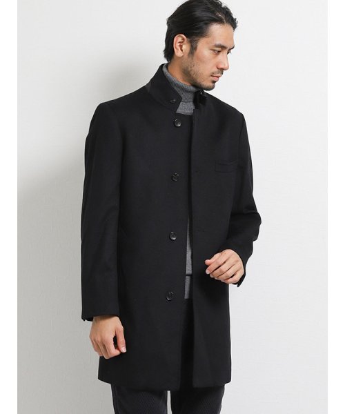 レノマ オム/renoma HOMME　カシミアアンゴラ変形チェスターコート 黒 オム/renoma
