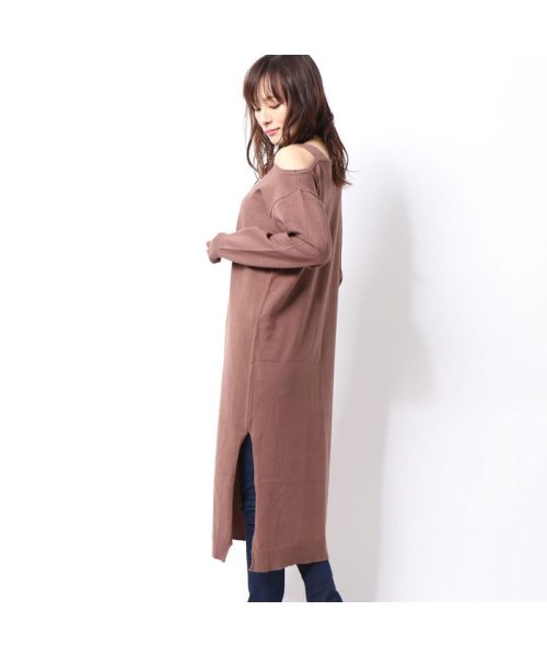 セール スタイルブロック Styleblock 天竺アシンメトリーワンピース ブラウン スタイルブロック Styleblock Magaseek