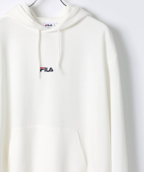 LAZAR(ラザル)/【Lazar】FILA/フィラ 別注 ビッグシルエット ミニロゴ刺繍 プルオーバーパーカー メンズ レディース カジュアル パーカー/img20