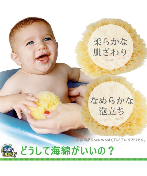 Baby Buddy(ベビーバディ)/Baby Buddy ベビーバディ ナチュラル バス スポンジ Sea Wool（プレミアム ソフト）/img01