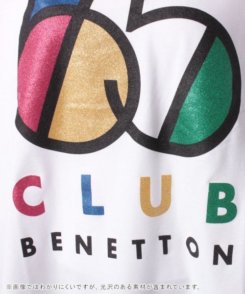 BENETTON (women)(ベネトン（レディース）)/ラメナンバリングロゴラバタフライスリーブTシャツ・カットソー/img14