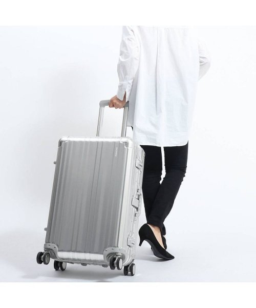 RICARDO スーツケース リカルド キャリーケース Aileron 24－inch Spinner Suitcase 58L AIL－24－4VP メッシュジップポケット Silver Matte ×1