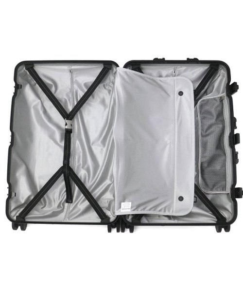 RICARDO スーツケース リカルド キャリーケース Aileron 24－inch Spinner Suitcase 58L AIL－24－4VP メッシュジップポケット Silver Matte ×1