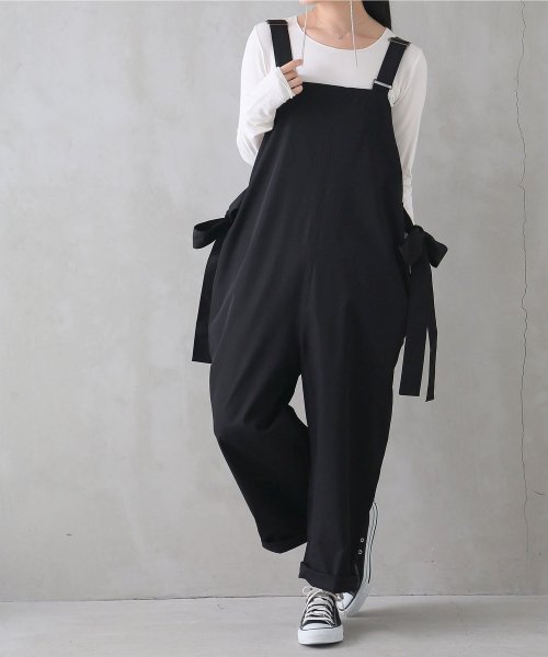 N Orサイドリボンデザインサロペット 502748235 オシャレ