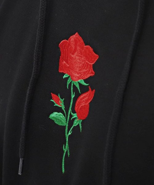 LUXSTYLE(ラグスタイル)/バラ刺繍ビッグパーカー/パーカー メンズ ビッグシルエット 薔薇 刺繍 プルオーバー/img12