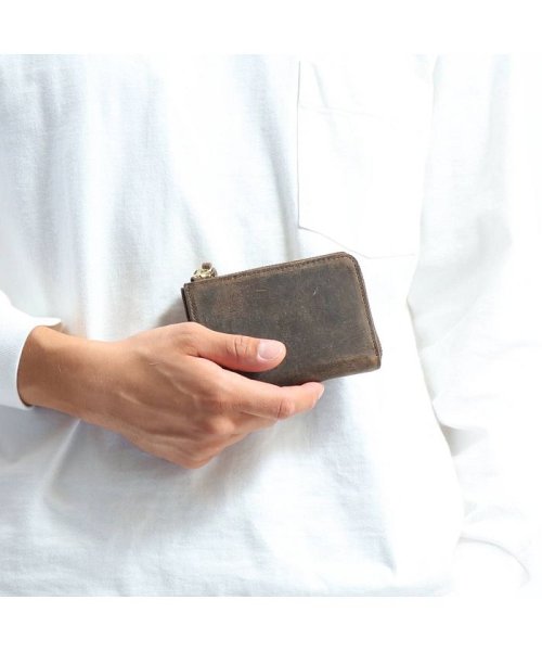 スロウ SLOW 二つ折り財布 kudu クーズー L zip short wallet 本革 333S82I クーズー