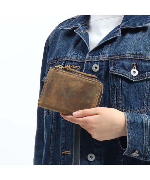 スロウ SLOW 二つ折り財布 kudu クーズー L zip short wallet 本革 333S82I クーズー