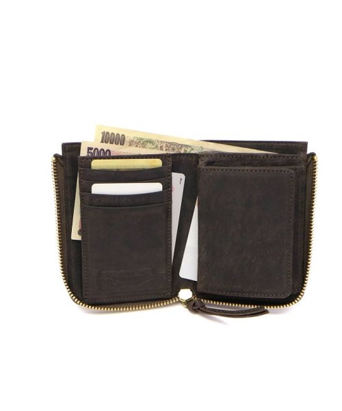 スロウ SLOW 二つ折り財布 kudu クーズー L zip short wallet 本革 333S82I クーズー