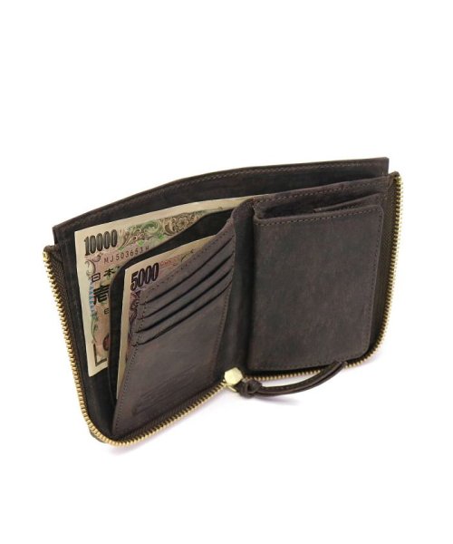 スロウ SLOW 二つ折り財布 kudu クーズー L zip short wallet 本革 333S82I クーズー