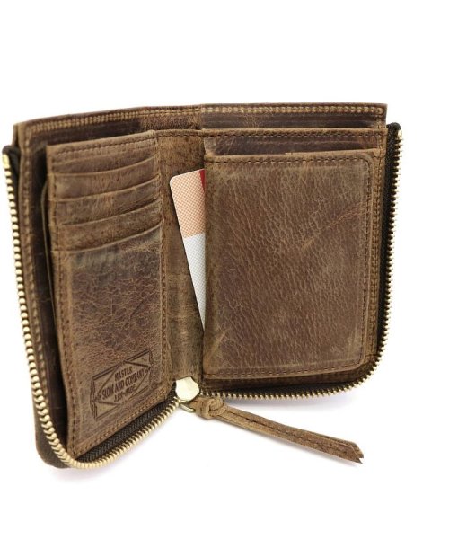 スロウ SLOW 二つ折り財布 kudu クーズー L zip short wallet 本革 333S82I クーズー
