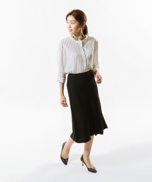 TRANS WORK(L)(トランスワーク Lサイズ)/【L】【セットアップ対応】【美Skirt】【ウォッシャブル】バックサテンジョーゼットスカート/img01