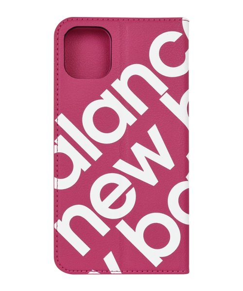 new balance(ニューバランス)/iphone11 ケース ニューバランス New Balance スリム 手帳ケース スタンプロゴ ピンク iPhone11 iPhoneXR/img01