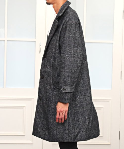 セール ウールビッグチェスターコート チェスターコート メンズ コート ロング丈 ビッグシルエット ウール ラグスタイル Luxstyle Magaseek