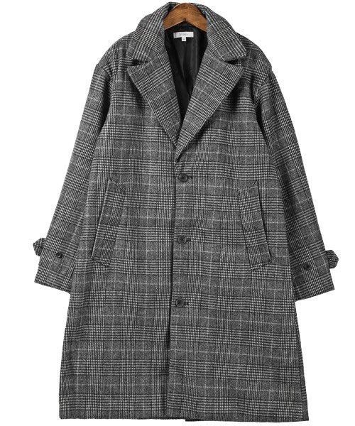 セール ウールビッグチェスターコート チェスターコート メンズ コート ロング丈 ビッグシルエット ウール ラグスタイル Luxstyle Magaseek