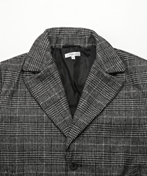 セール ウールビッグチェスターコート チェスターコート メンズ コート ロング丈 ビッグシルエット ウール ラグスタイル Luxstyle Magaseek