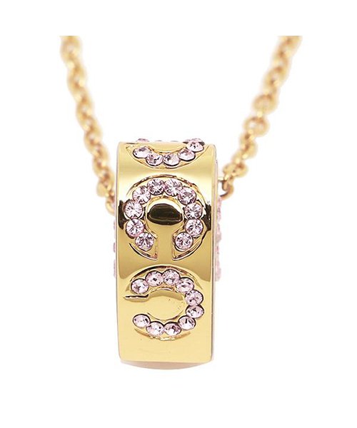 セール コーチ ネックレス Coach Gd Pk オプアート パヴェハート ペンダント ゴールド ピンク コーチ Coach Magaseek