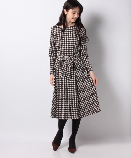 セール 千鳥格子柄ワンピース レリアンプラスハウス Leilian Plus House Magaseek