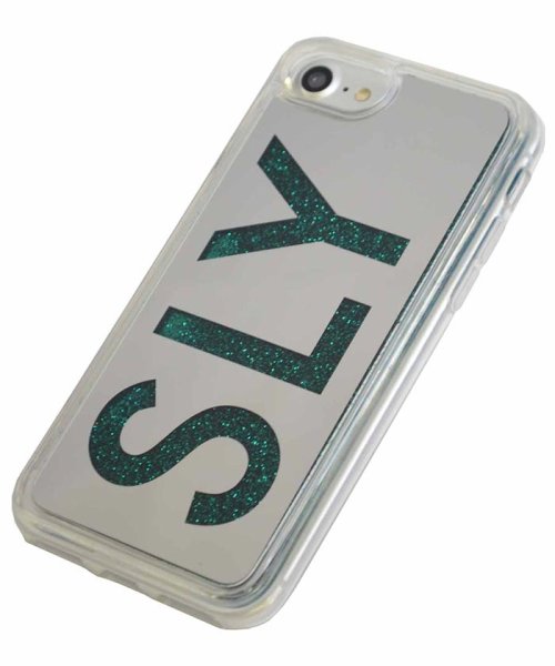 SLY(スライ)/iPhoneケース iPhoneSE(第2世代) スライ SLY ウォーターミラー(LOGO) GREEN iPhone8/7/img01